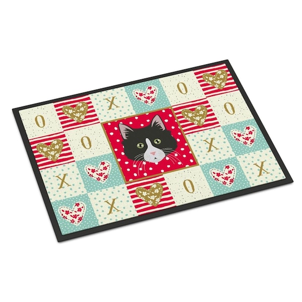 Carolines Treasures 18 x 27 in. Siberian Forest Cat Love Indoor or Outdoor Mat CK5164MAT - main